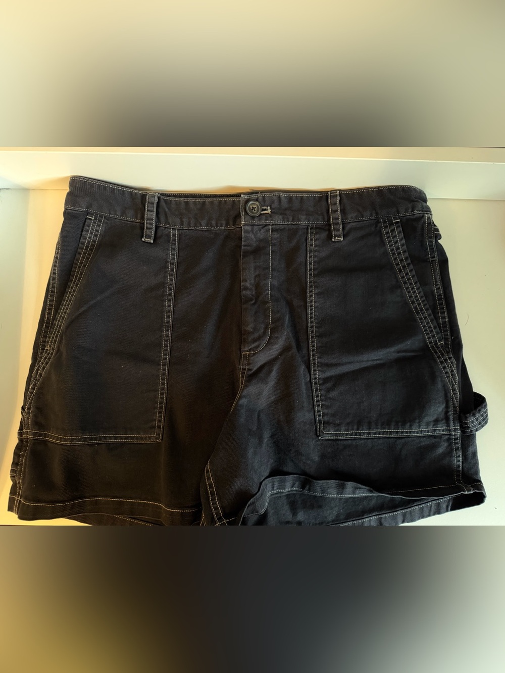 GAP Black Cargo Shorts with Contrast Stitching